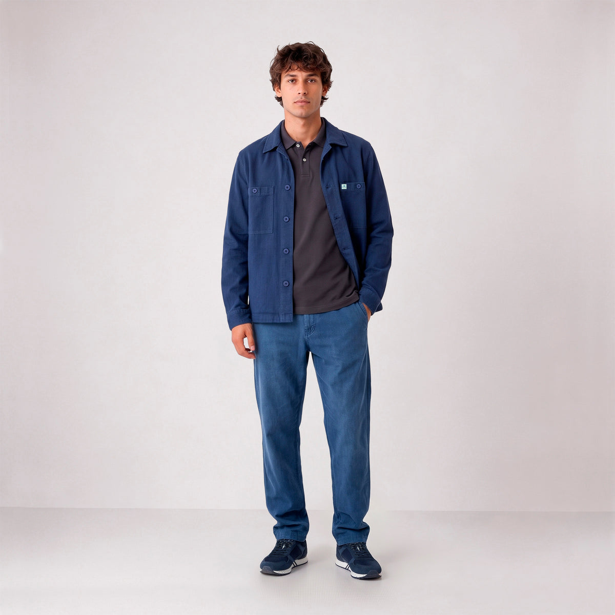 Blaue Baumwoll-Arbeitsjacke Warren SBPLAY