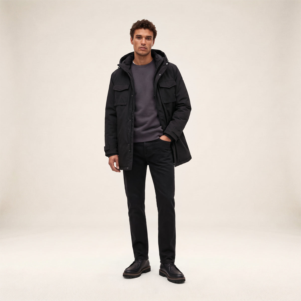 Zwarte winterparka Laurent