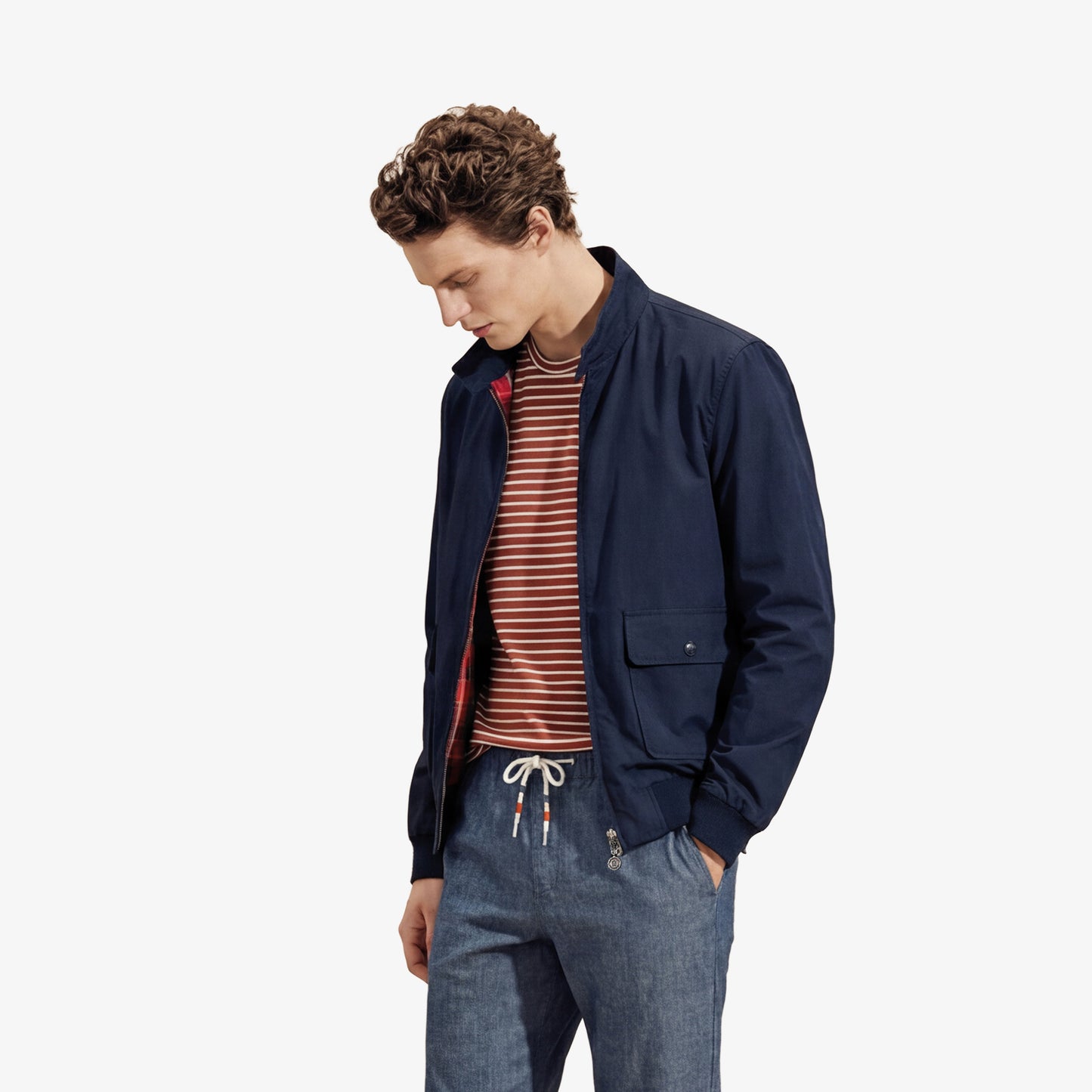 Blouson déperlant Florentino bleu marine