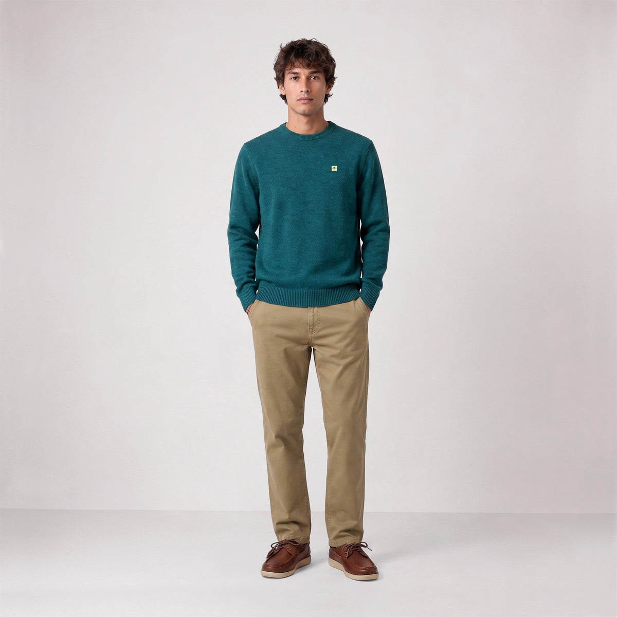 Pull Madani laine col rond bleu canard SBPLAY