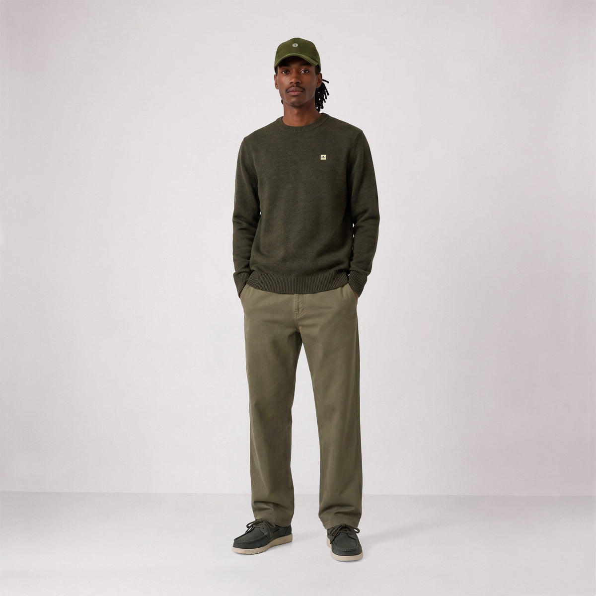 Pull Madani laine col rond vert mousse SBPLAY