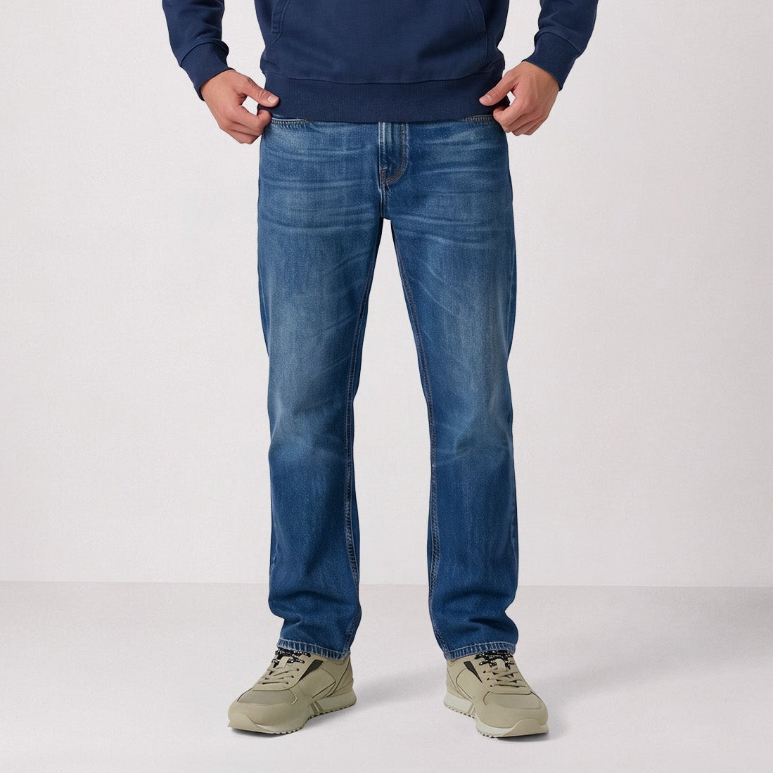 Jean 331 tapered en coton bleu stone délavé SBPLAY
