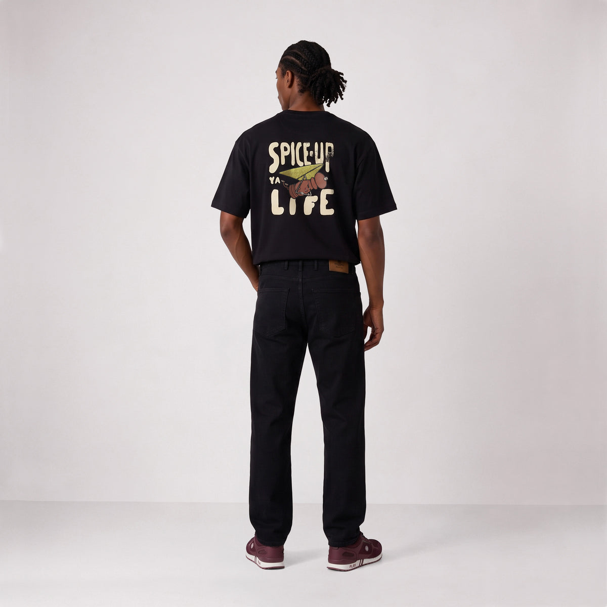 T-shirt manches courtes oversize Thor SBPLAY imprimé Spice-Up Ya Life noir