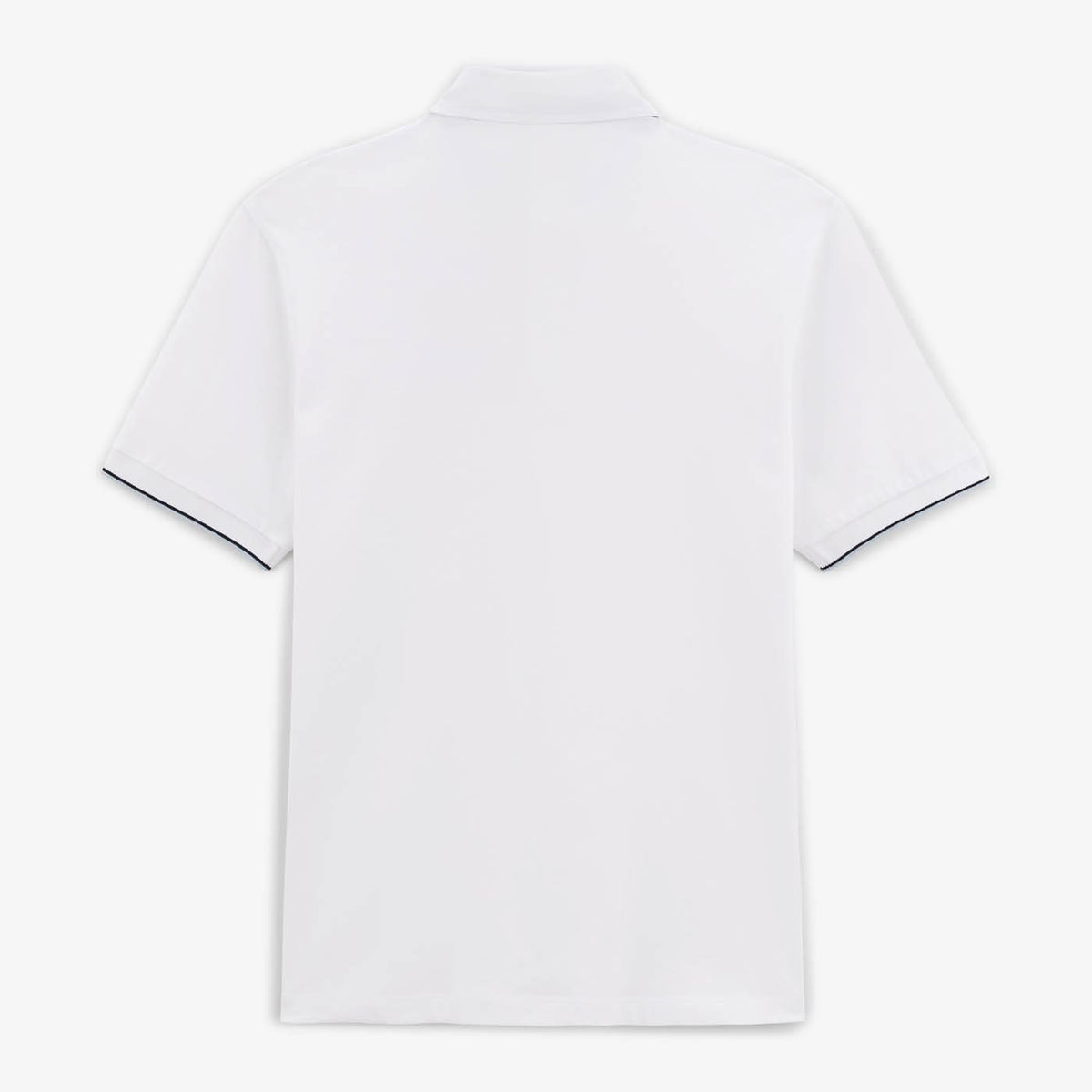 Maillot de Rugby Manches Courtes Loup Col Polo En Coton Blanc Poche Poitrine Homme SERGE BLANCO