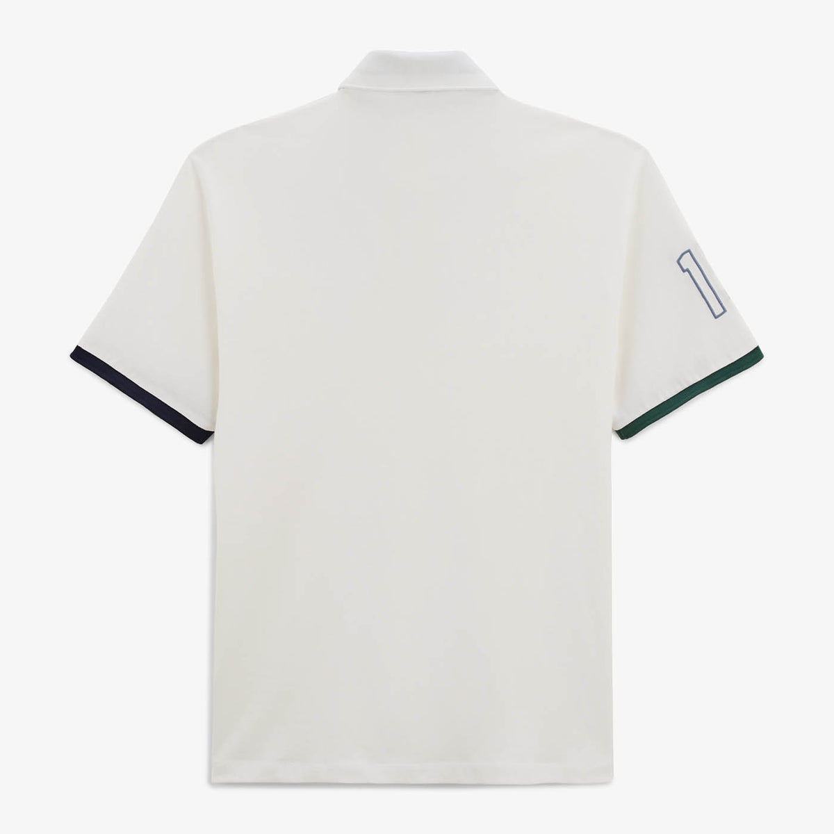 Maillot de Rugby Manches Courtes Luis Col Polo En Coton Blanc Homme SERGE BLANCO