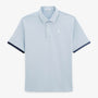 Maillot de Rugby Manches Courtes Luis Col Polo En Coton Bleu Ciel Homme SERGE BLANCO