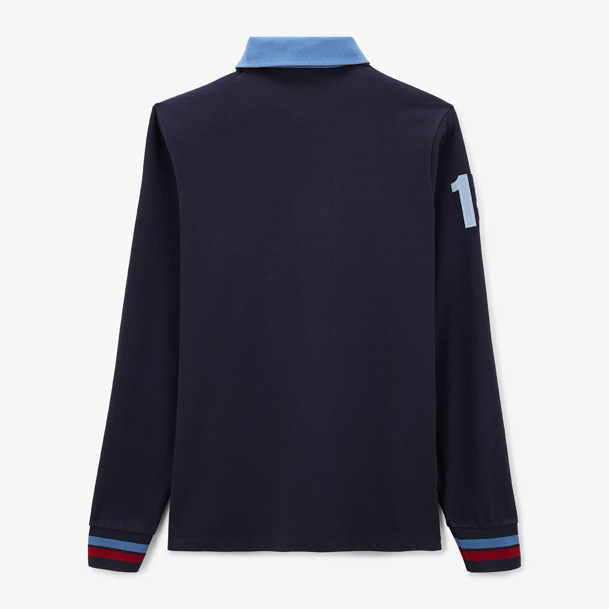 Maillot de rugby manches longues bleu dark navy brodé 15 Homme SERGE BLANCO