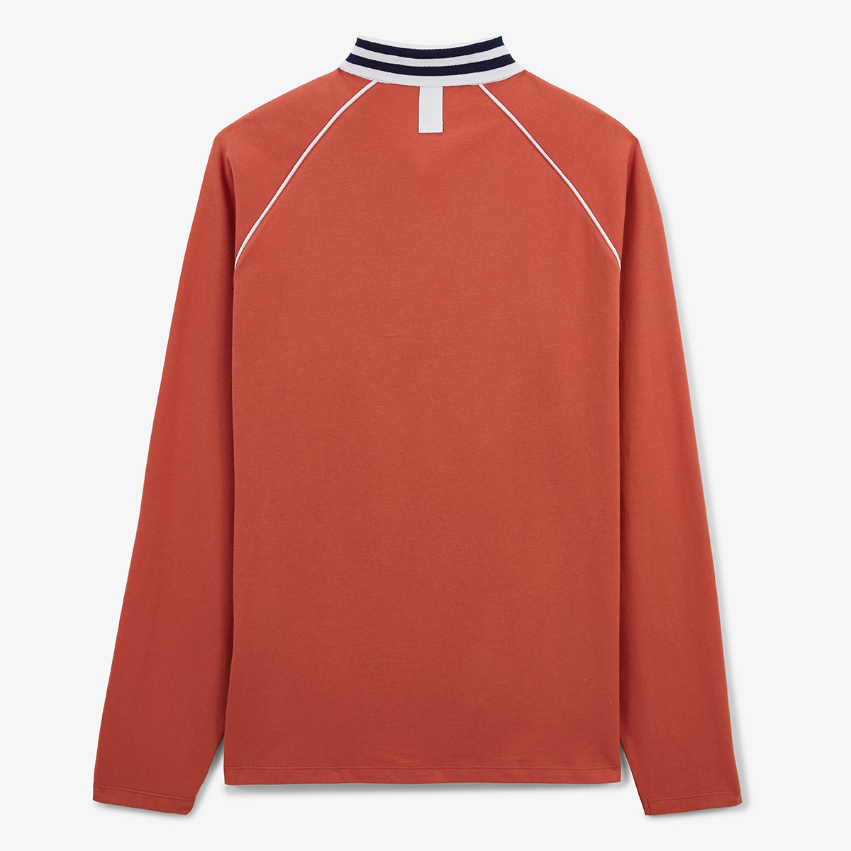 Rugby-Shirt mit Raglanärmeln aus rostoranger Baumwolle für Herren von SERGE BLANCO