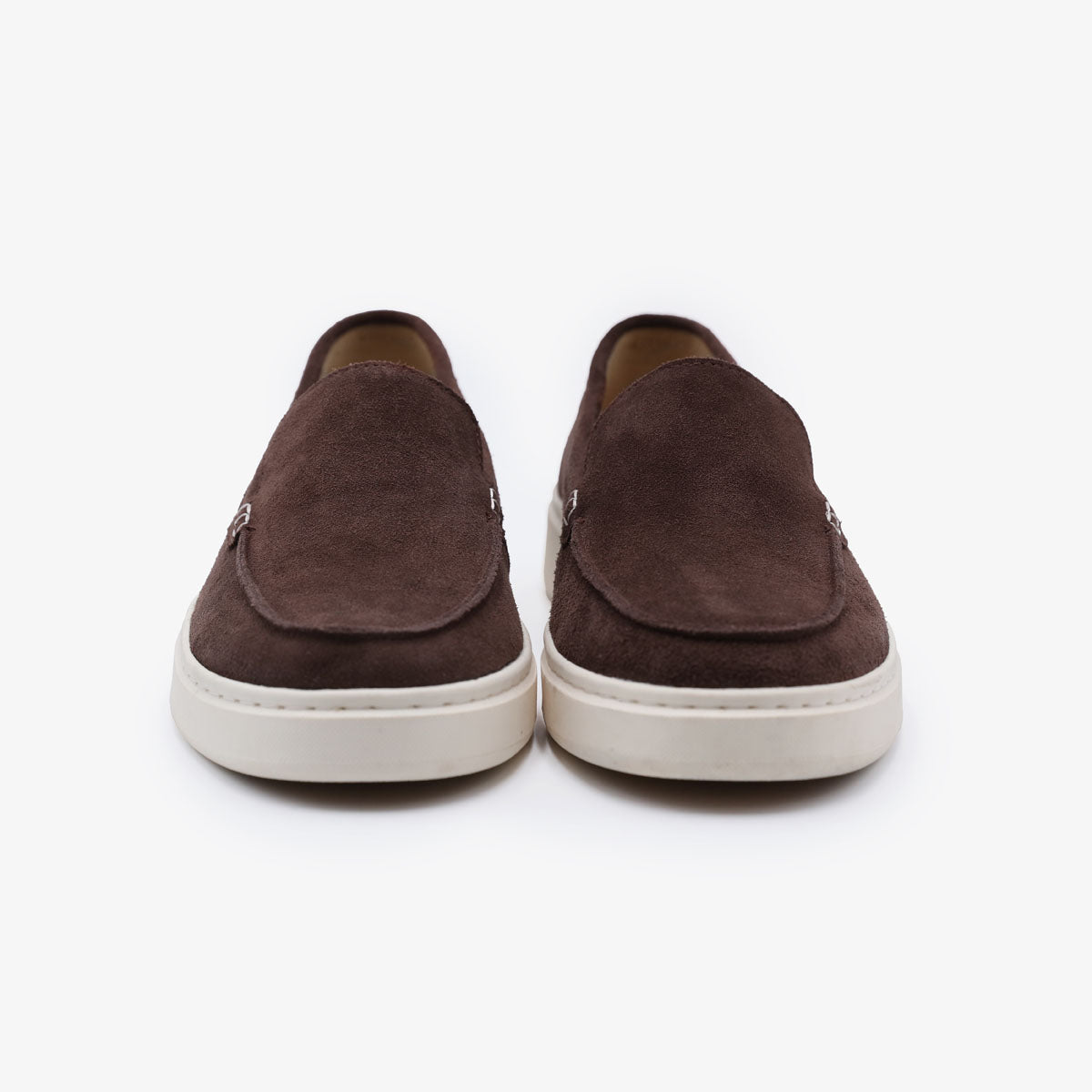 Mocassini Kentucky in pelle nabuk marrone cioccolato da uomo SERGE BLANCO