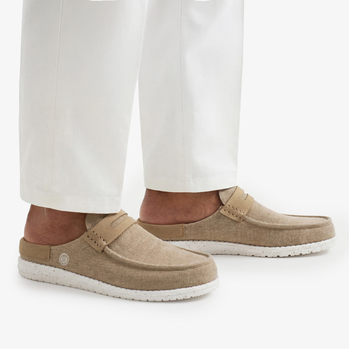 Bidart Beige herenslippers SERGE BLANCO