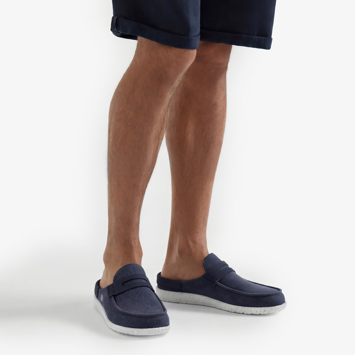 SERGE BLANCO Men's Navy Blue Bidart Mules