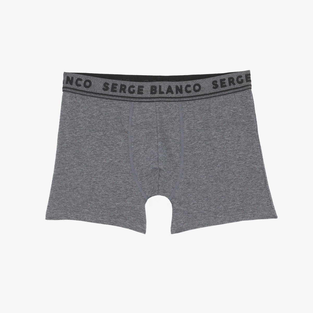 3-pack effen grijze katoenen boxershorts voor heren van Serge Blanco
