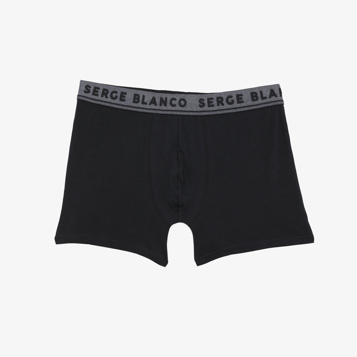 Pakket van 3 effen zwarte katoenen boxershorts voor heren van Serge Blanco