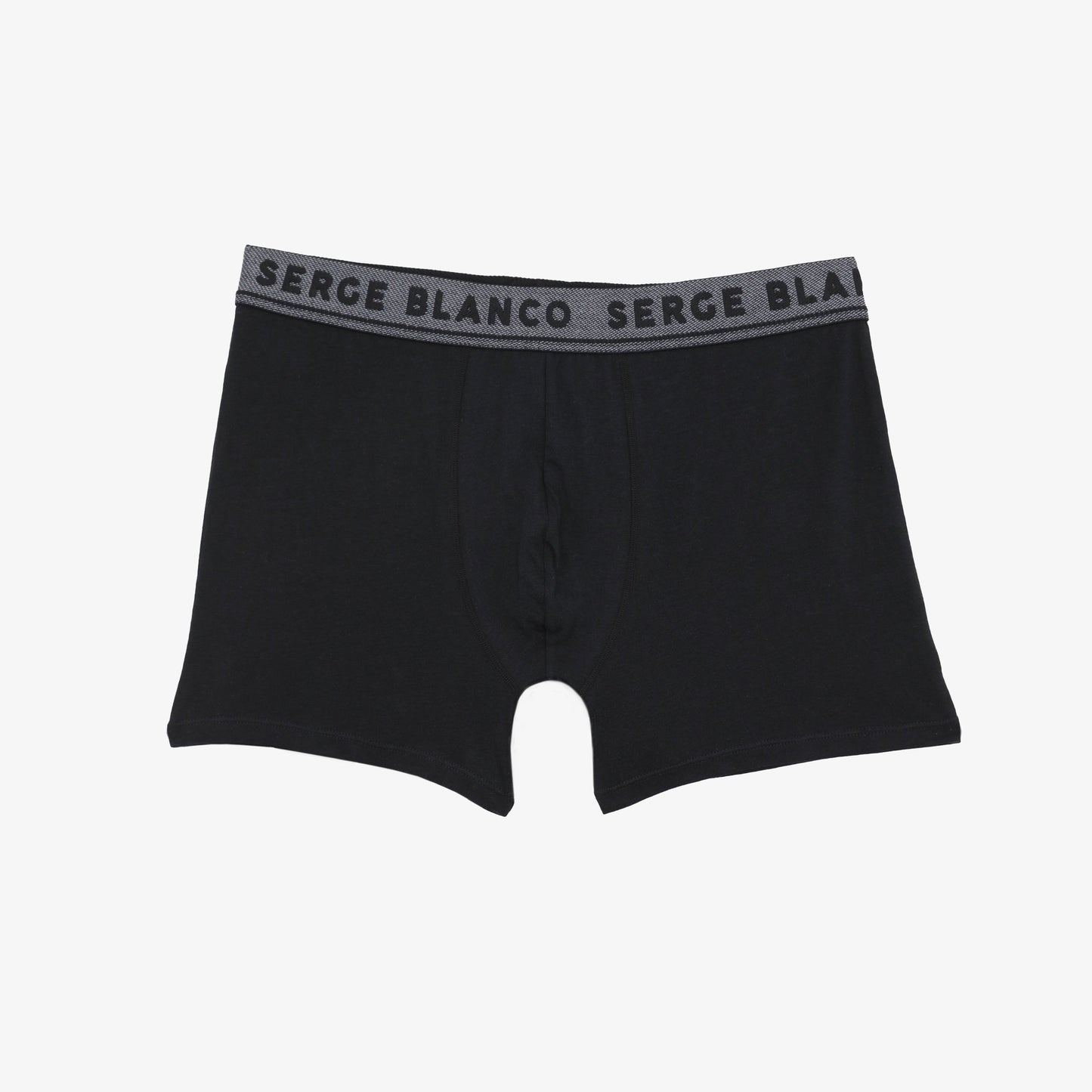 Pakket van 3 effen zwarte katoenen boxershorts voor heren van Serge Blanco