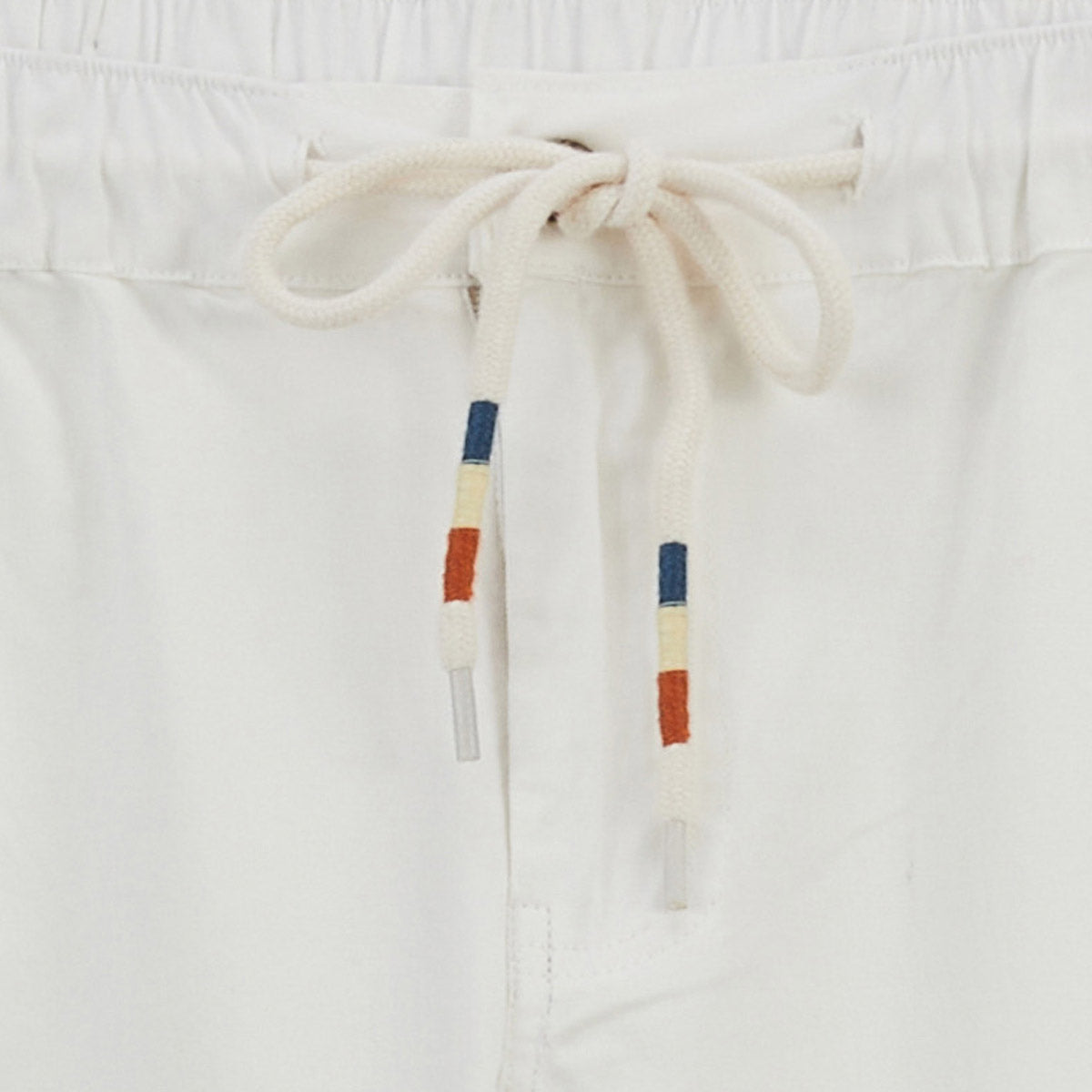 Pantalón 549 con cintura elástica de algodón blanco roto para hombre, de sarga blanca