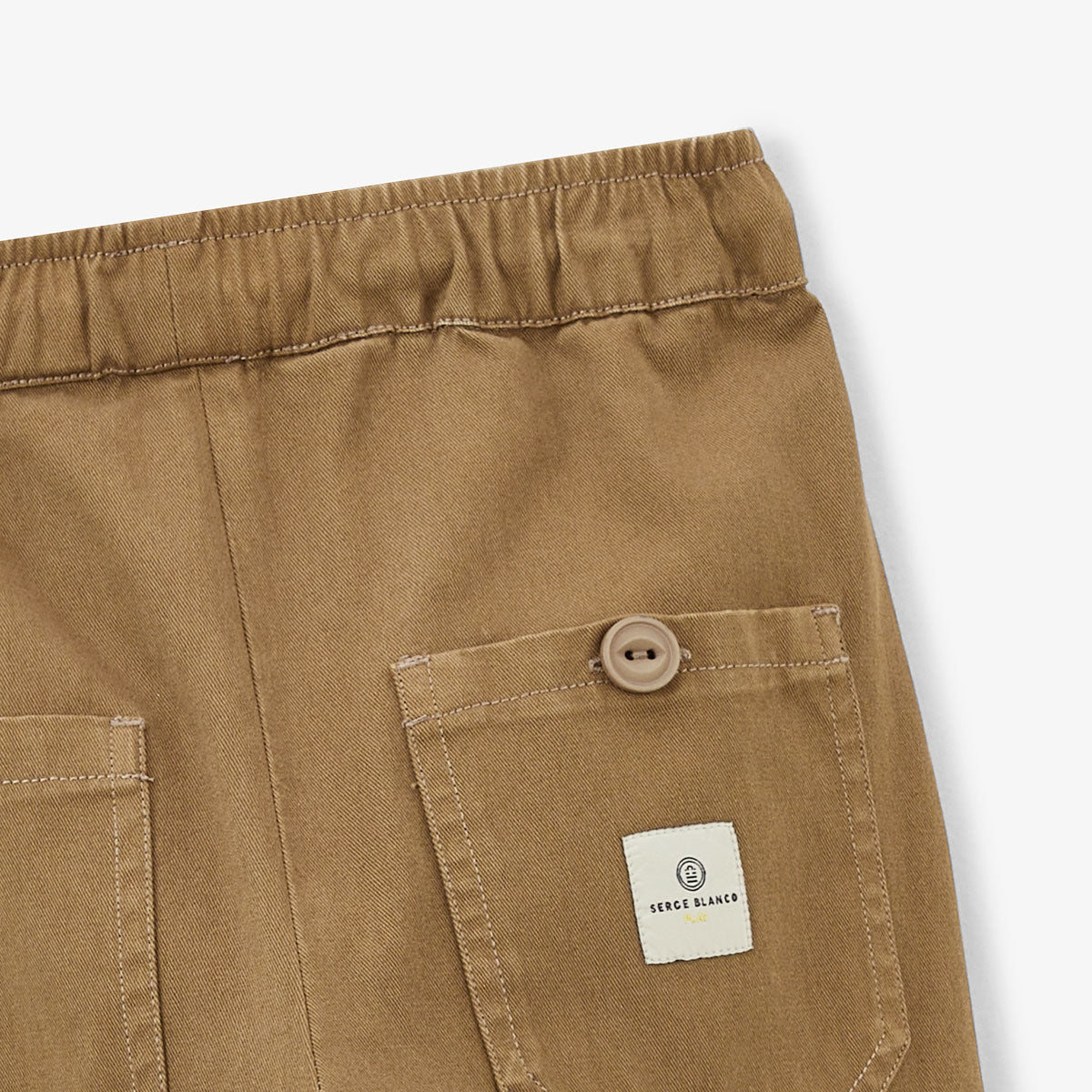 Pantalon 550 coupe large garçon marron shitake SERGE BLANCO