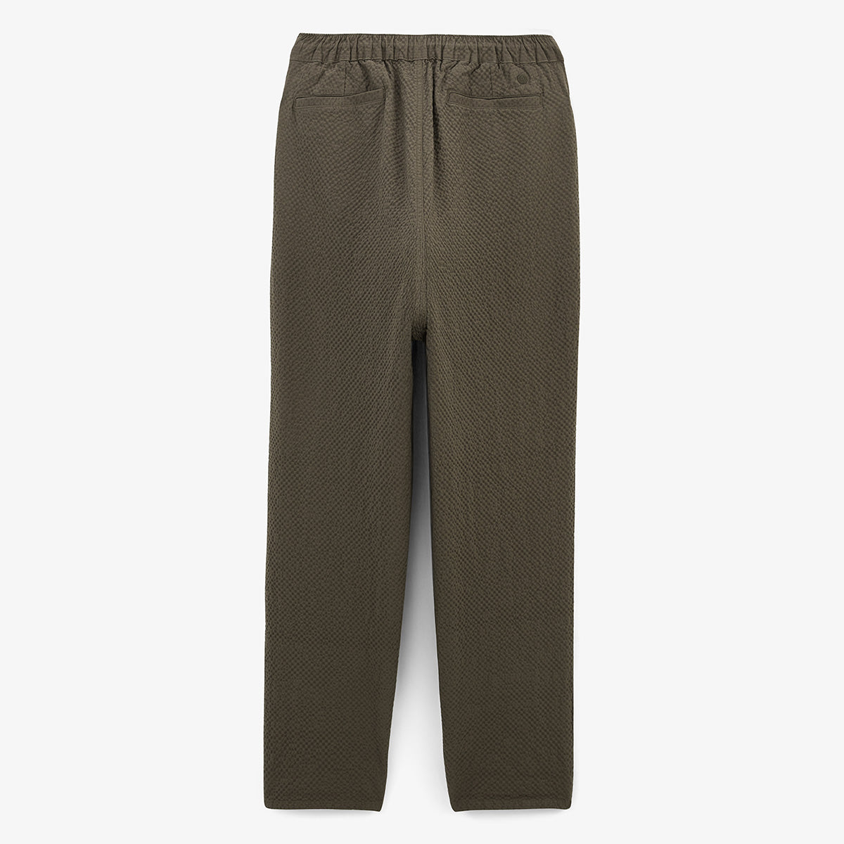 Pantalón 556 de lino y algodón con cintura elástica en verde arcilla  HOMBRE SERGE BLANCO