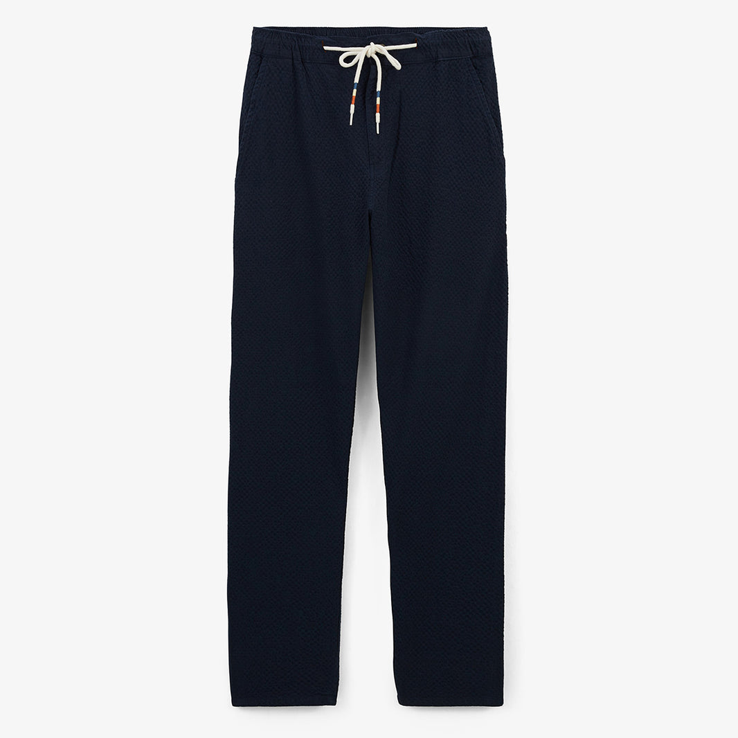 Pantalón 557 de algodón con cintura elástica azul marino para hombre, de sarga, de BLANCO