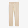 Pantalon 702 en coton stretch beige, vue de face.