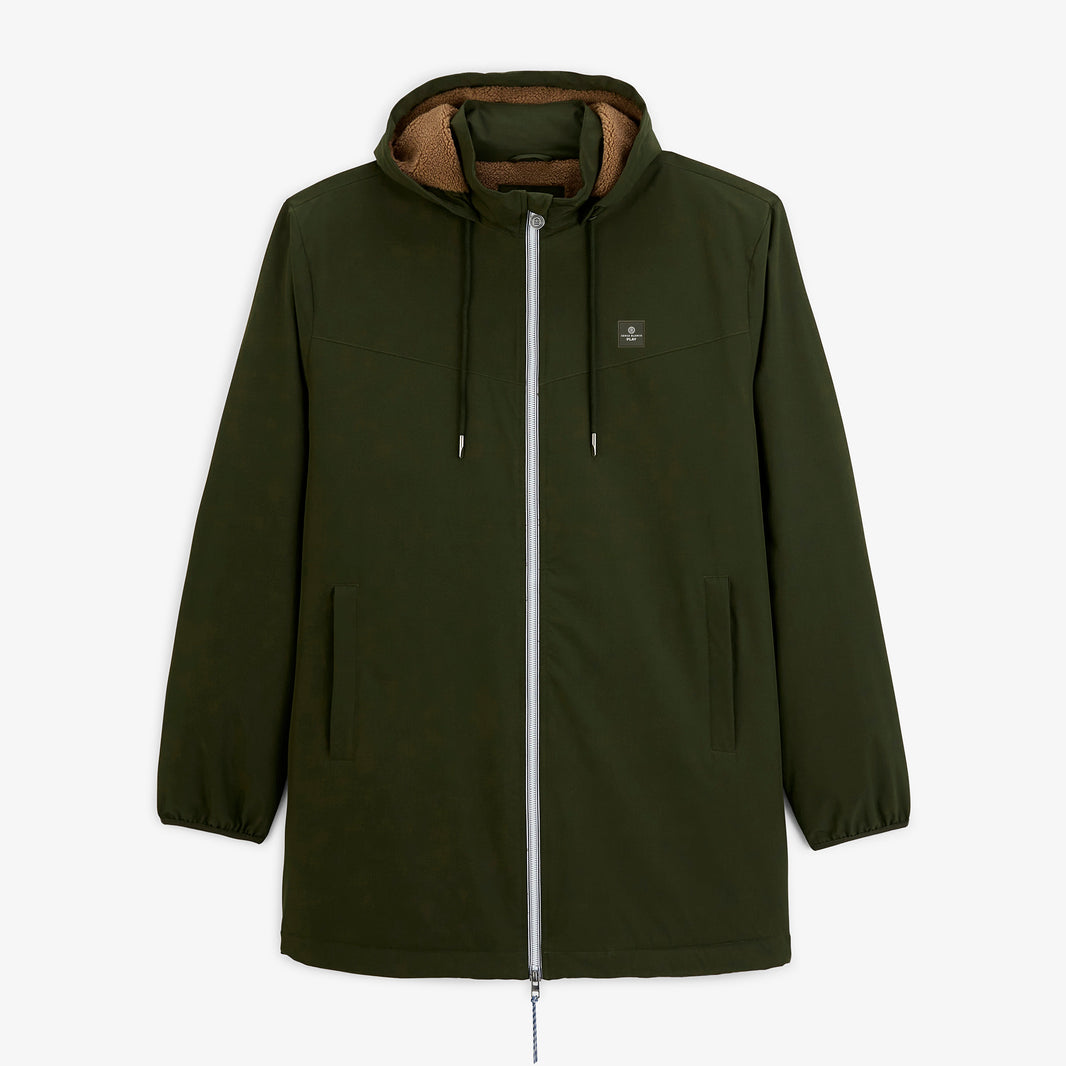 Parka Stormer SBPLAY à capuche, vue de face avec fermeture zippée et poches.