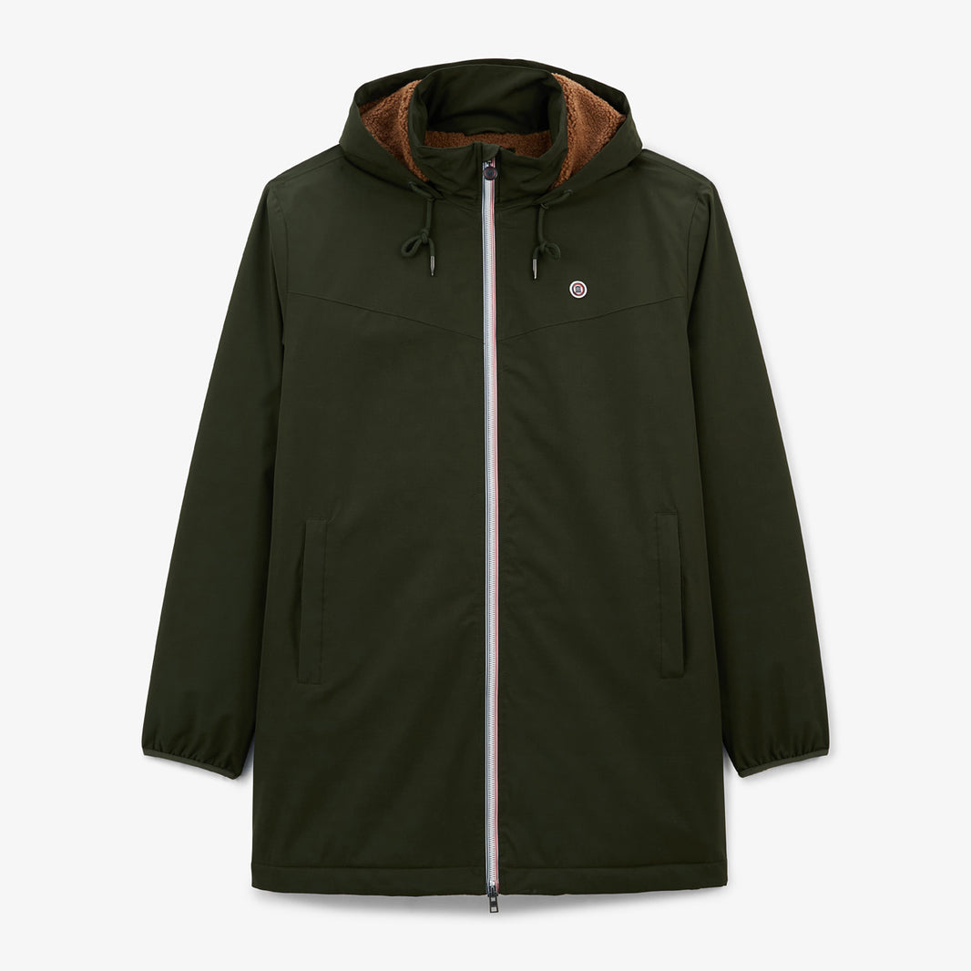 Parka Stormer con forro polar repelente al agua verde militar para hombre SERGE BLANCO