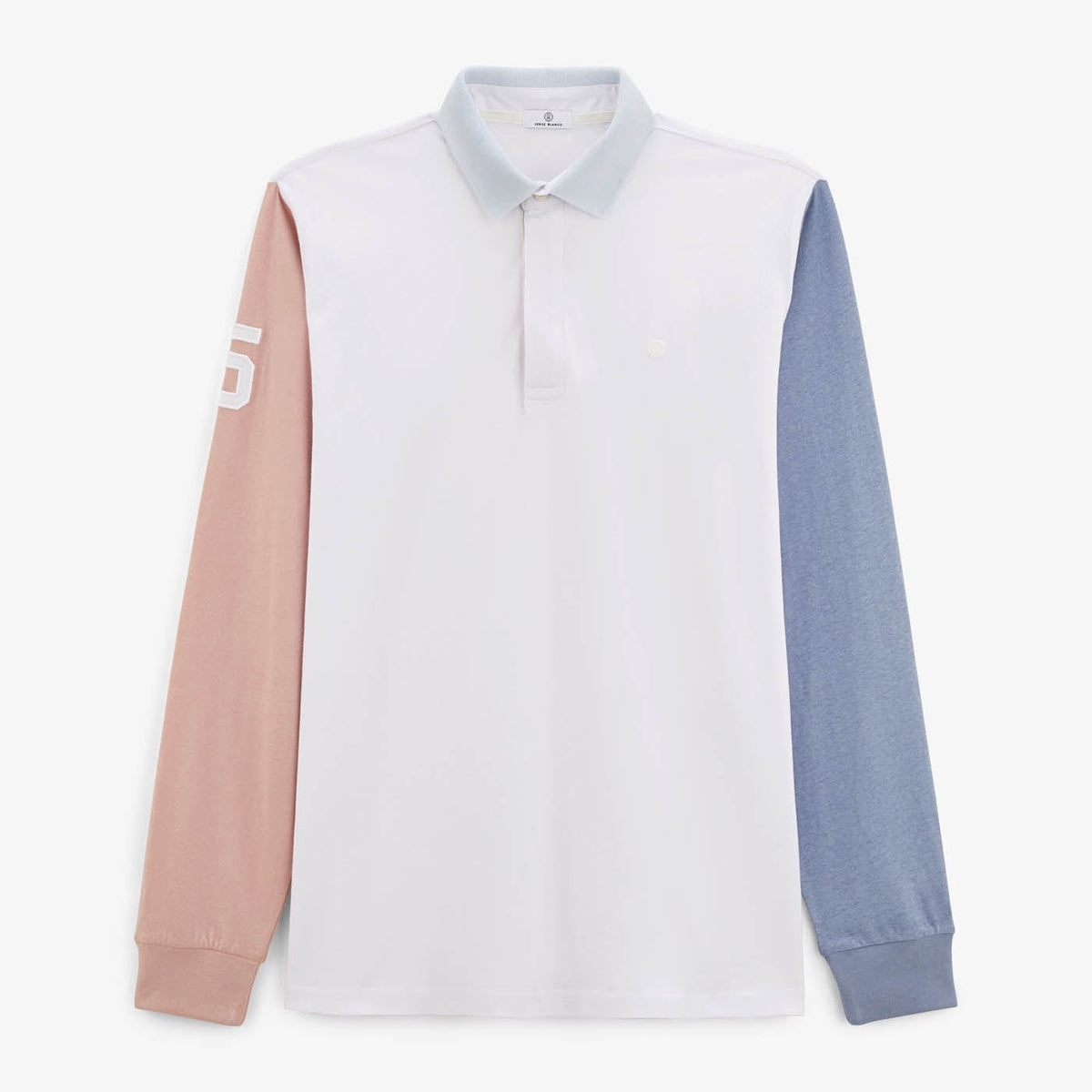 Levi Colorblock Long Sleeve Rugby Jersey White SERGE BLANCO