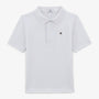 Polo Junior manches courtes en coton blanc