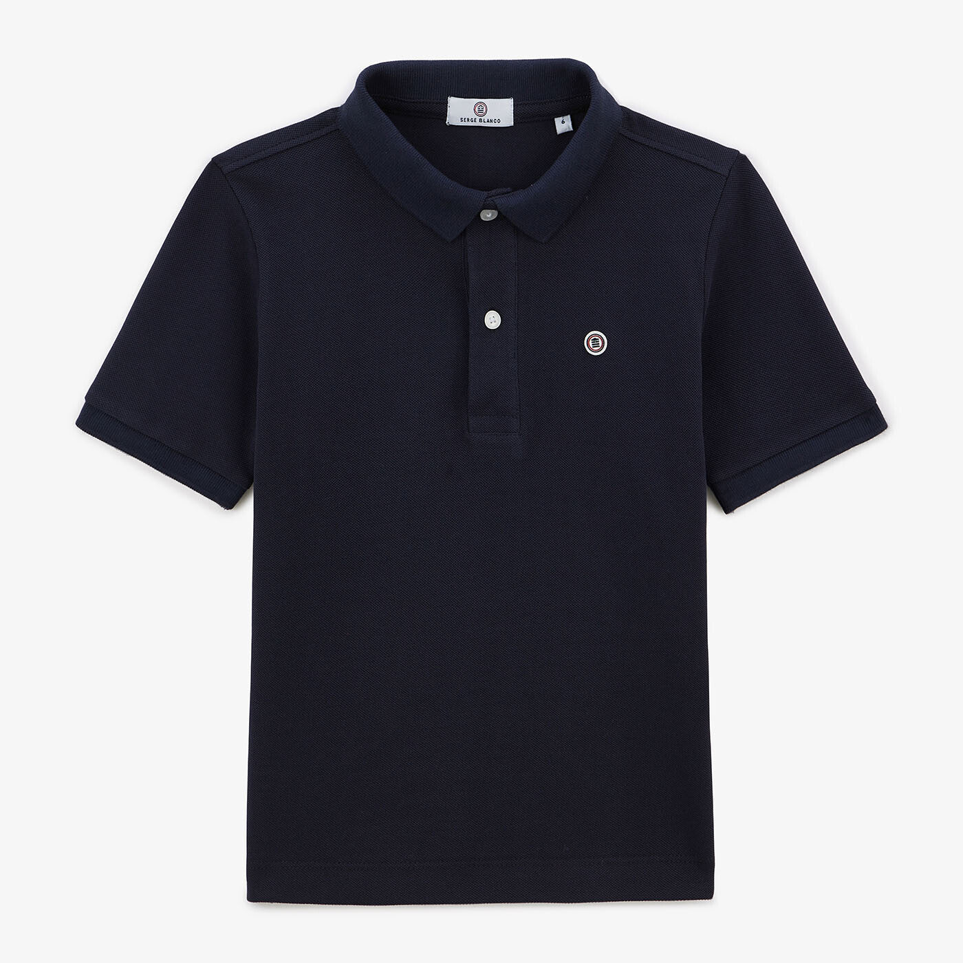 Polo Junior Manches Courtes En Coton Bleu foncé SERGE BLANCO