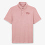 Polo de manga corta con bordado tono sobre tono en algodón rosa para hombre SERGE BLANCO