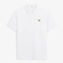 Men's White Short-Sleeved Polo Shirt With Yellow Cherry Embroidery SERGE BLANCO