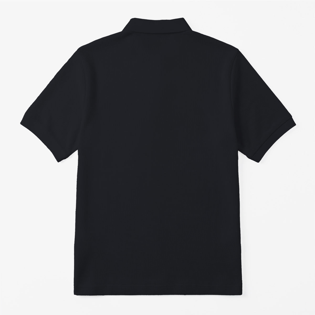 Polo Manches Courtes en Coton Gaufré Bleu Foncé Homme SERGE BLANCO