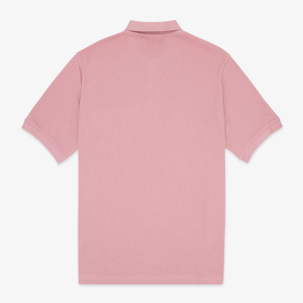 Polo Manches Courtes en Coton Gaufré Rose Homme SERGE BLANCO