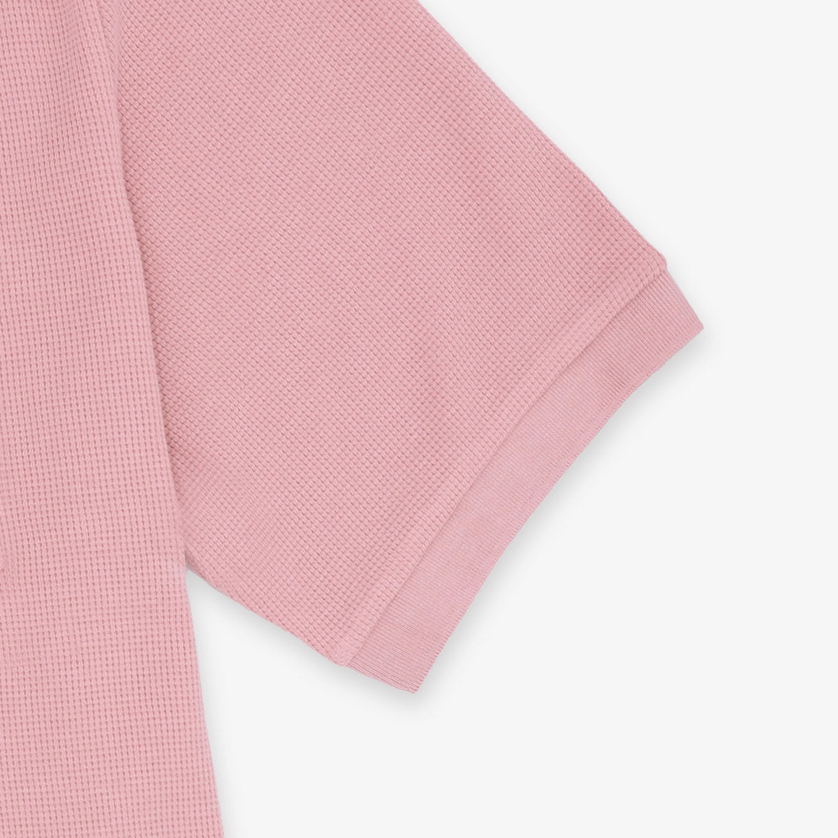 Polo Manches Courtes en Coton Gaufré Rose Homme SERGE BLANCO