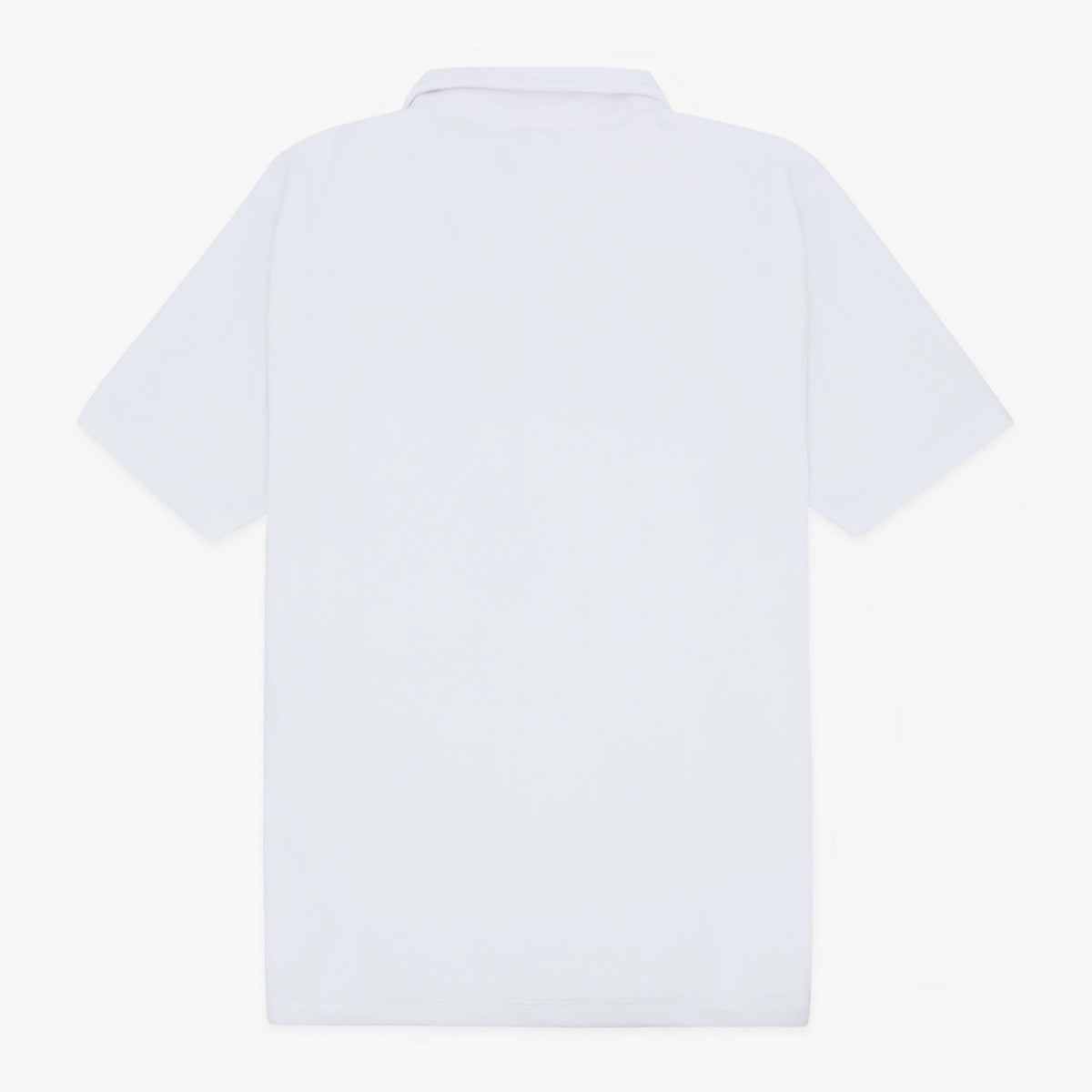Men's White Short-Sleeve Terry Cloth Polo Shirt with Zip-Up Collar by SERGE BLANCO
