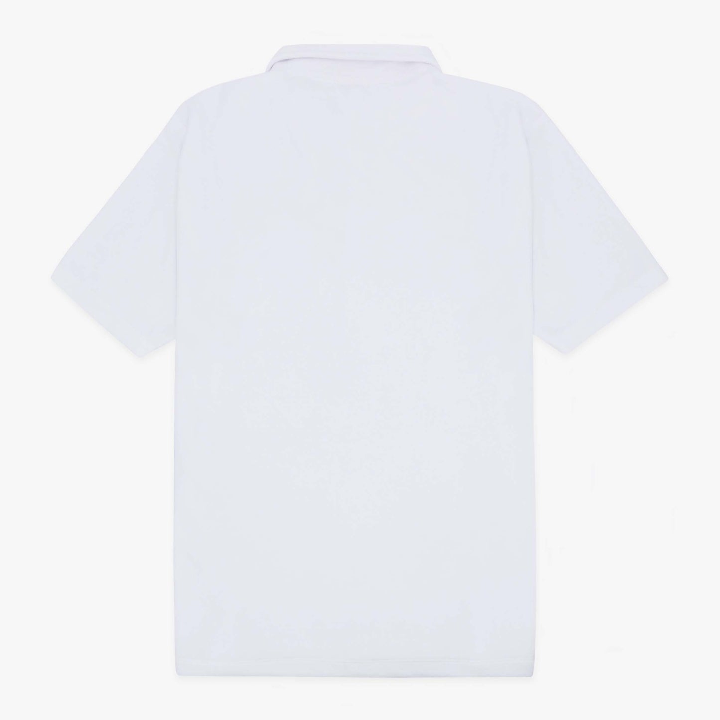 Men's White Short-Sleeve Terry Cloth Polo Shirt with Zip-Up Collar by SERGE BLANCO
