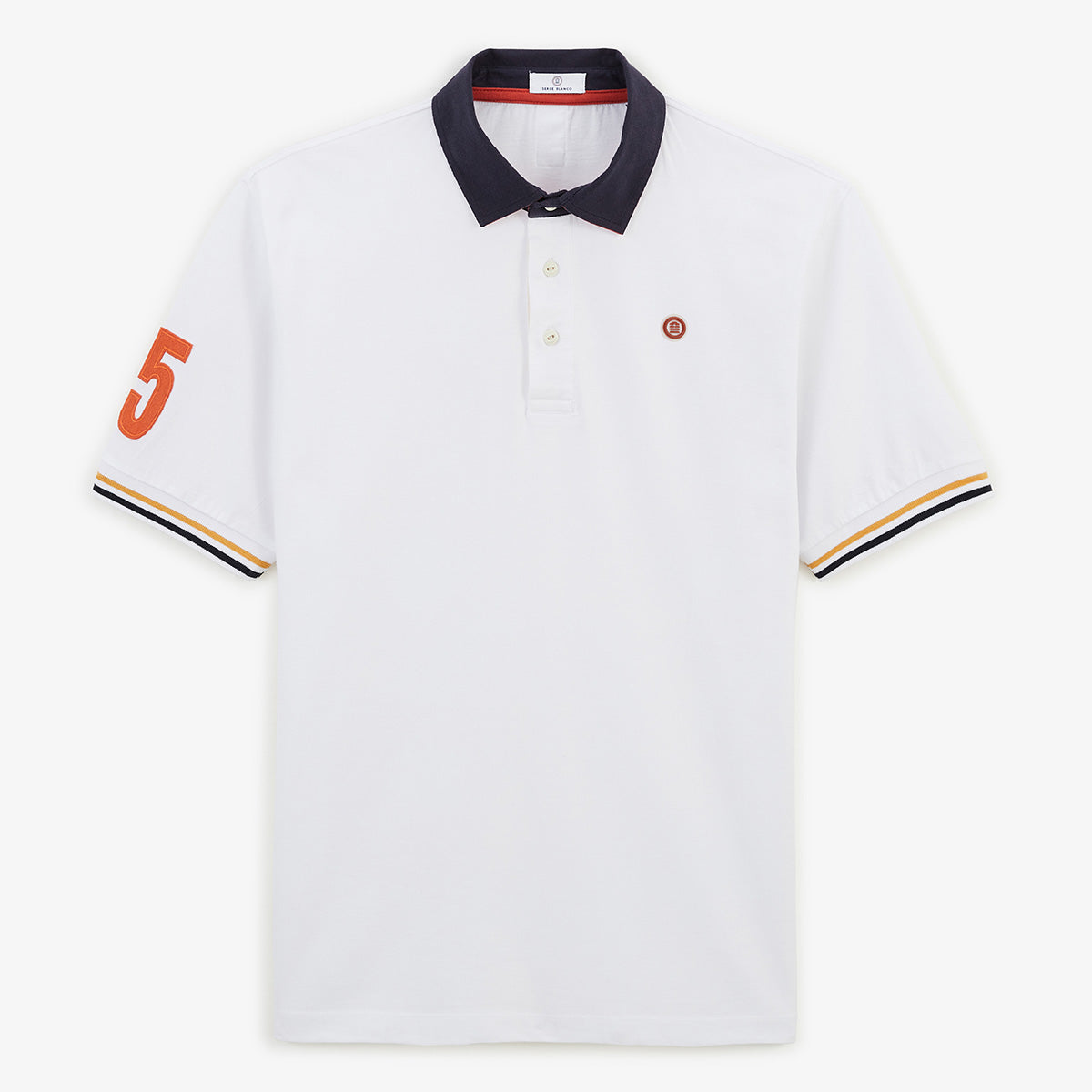 Short-sleeved polo shirt in white cotton jersey 15 MEN'S SERGE BLANCO