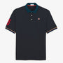 Polo manches courtes en jersey de coton 15 manche bleu marine HOMME SERGE BLANCO