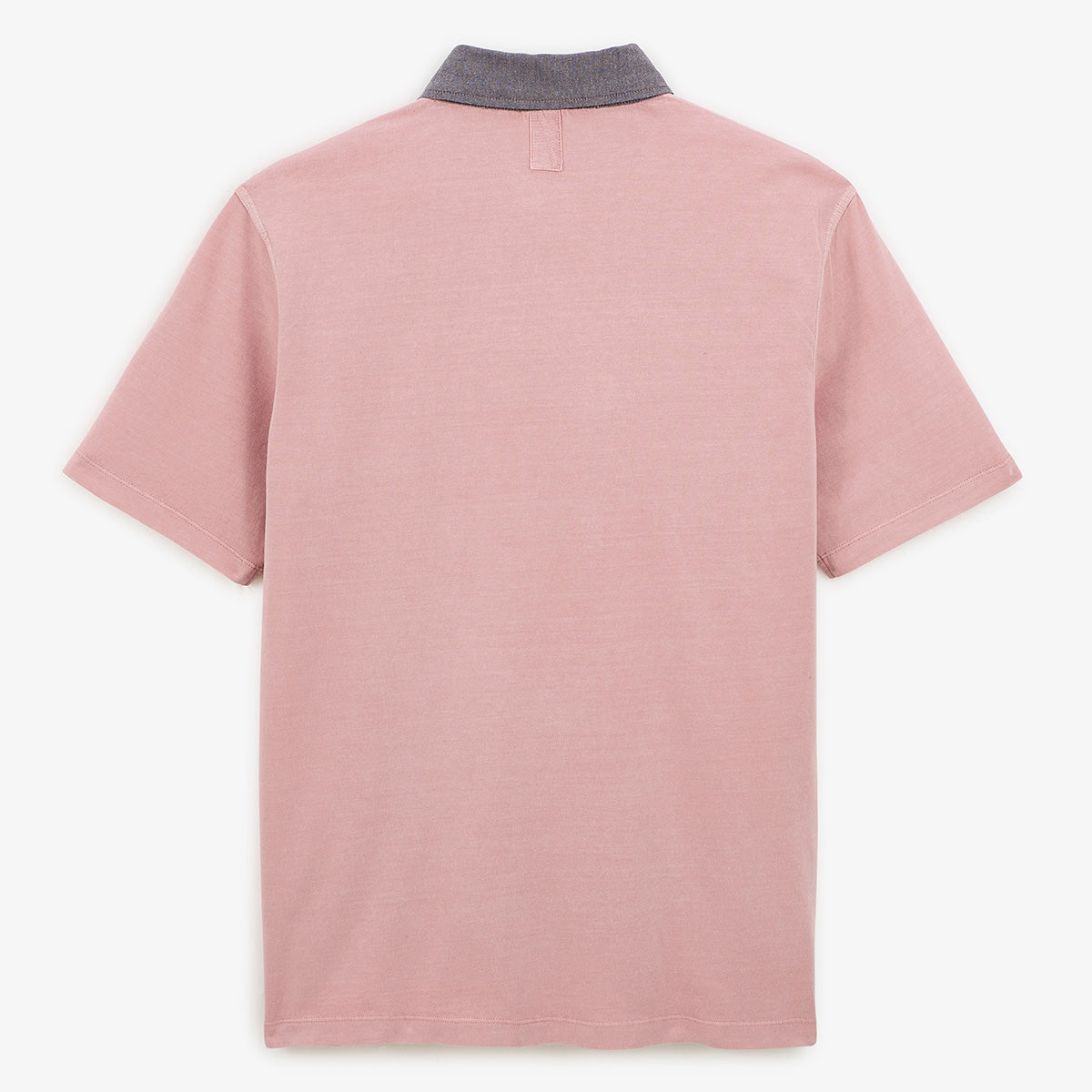 Léine polo gearr-mhuinchille d'fhir i ngeansaí cadáis le bróidnéireacht coileach bándearg, Serge Blanco