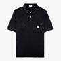 Polo manches courtes gaufré noir Section Paloise homme serge blanco
