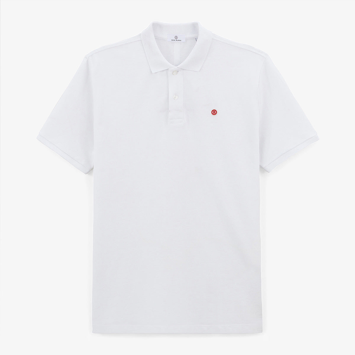 Laxton Short Sleeve Polo Shirt in White Cotton Piqué Men's SERGE BLANCO