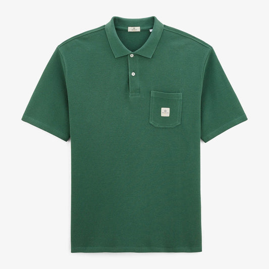 Polo Manches Courtes Logan Gaufrette Vert Menthe Poche Poitrine Homme SERGE BLANCO