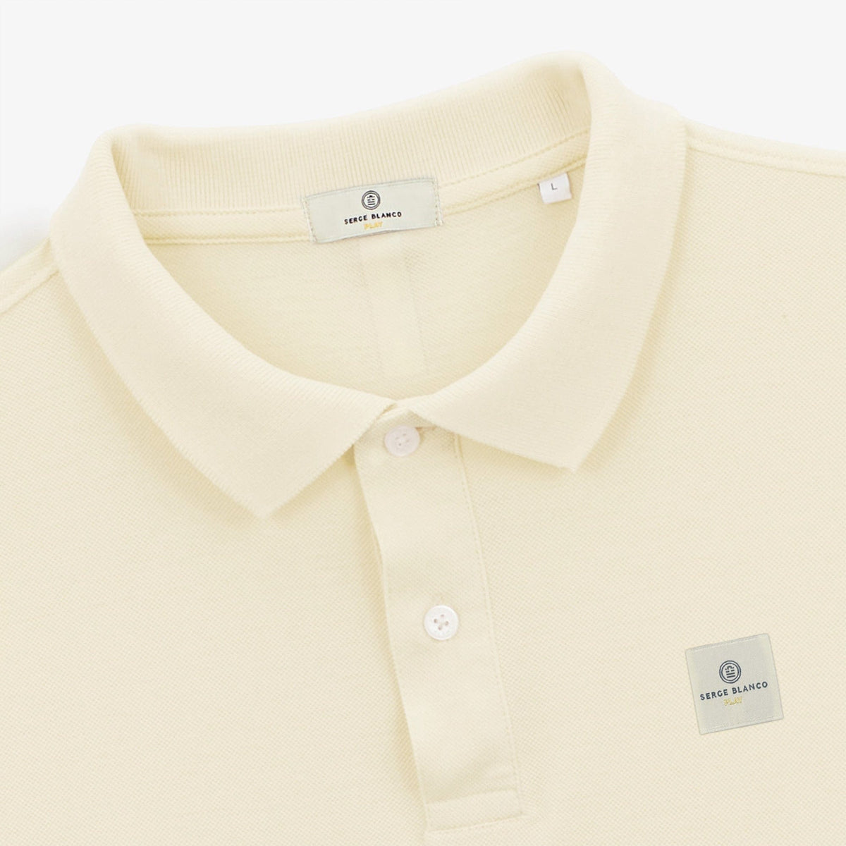 Polo Manches Courtes Pique Laxton Latte Homme SERGE BLANCO