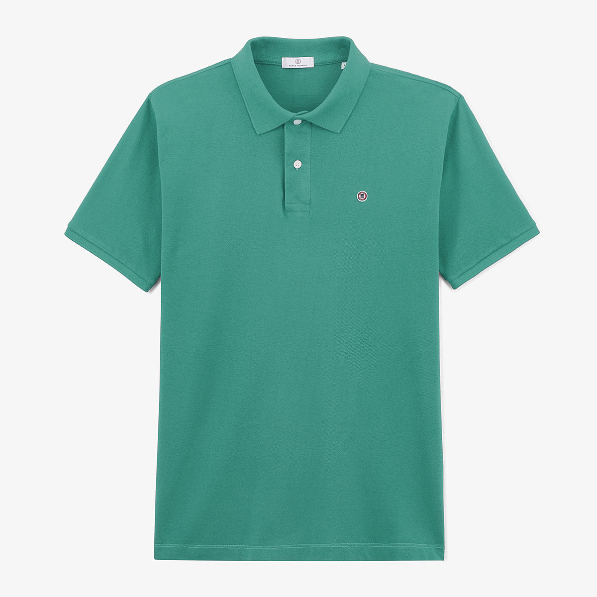 Polo Manches Courtes Piqué Lucas En Coton Bleu Turquoise Coupe Ample Homme SERGE BLANCO