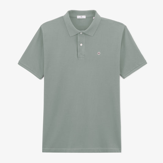 Polo Manches Courtes Piqué Lucas En Coton Gris Ardoise Homme SERGE BLANCO