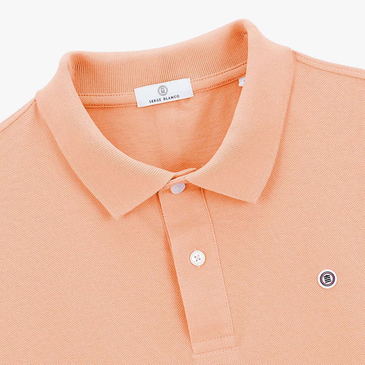 Polo Manches Courtes Piqué Lucas En Coton Rose Skin Homme SERGE BLANCO