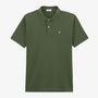 Polo Manches Courtes Piqué Lucas En Coton Vert Army Coupe Ample Homme SERGE BLANCO