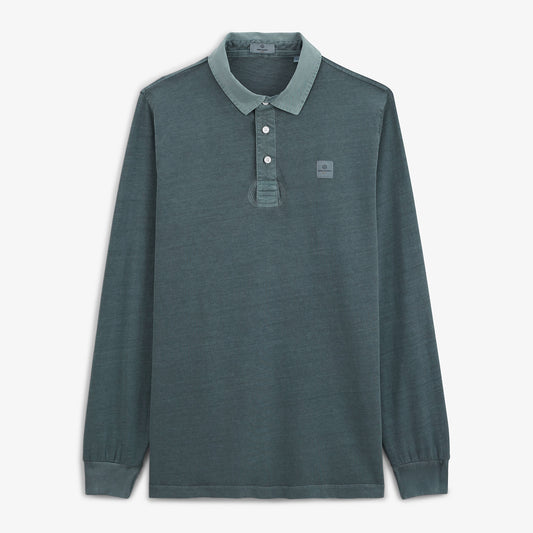 Leon polo shirt in denim jersey