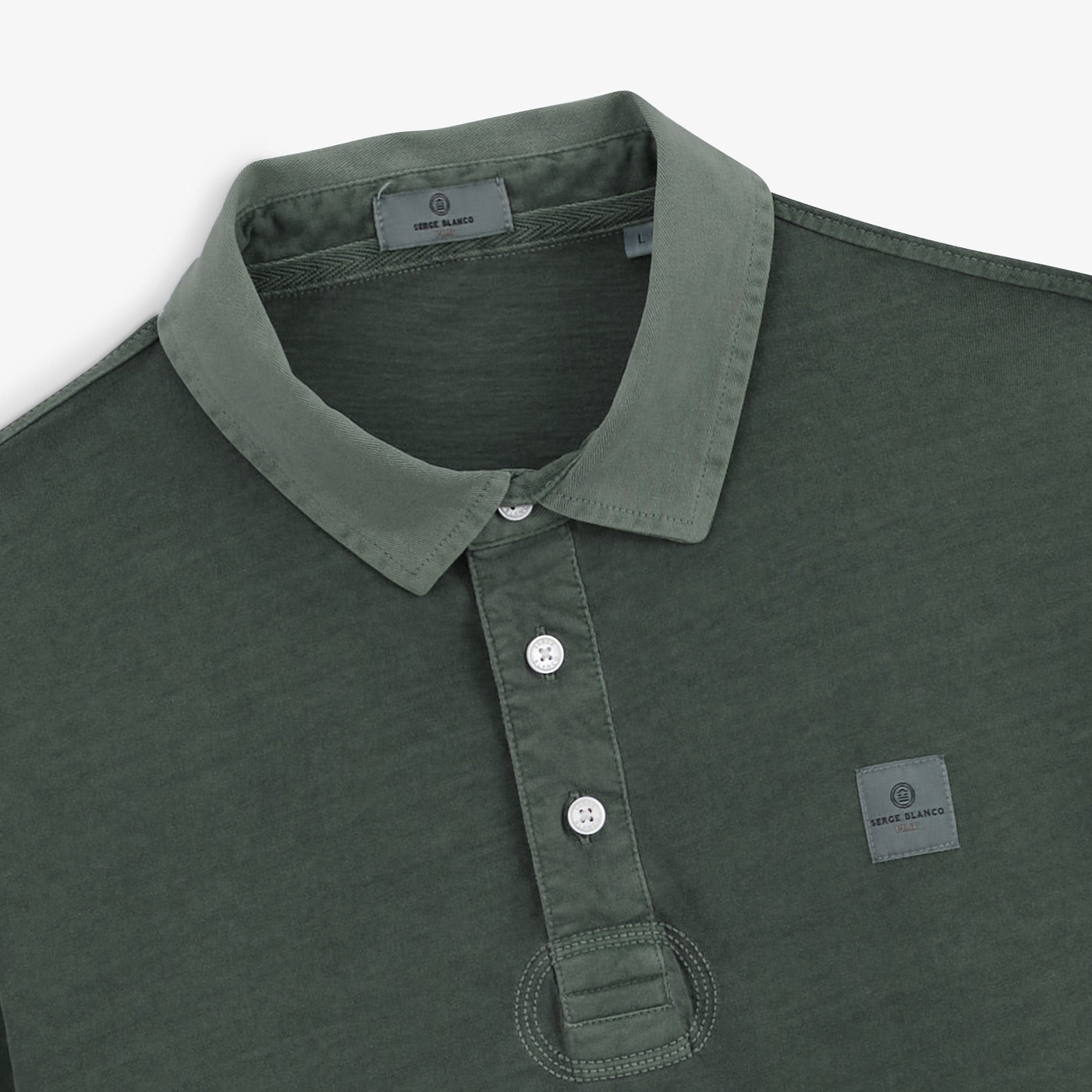 Polo Manches Longues Léon En Jersey Gris Anthracite Homme SERGE BLANCO