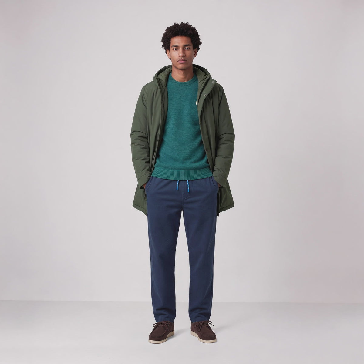 Parka con cappuccio grigio talpa Ethan SBPLAY