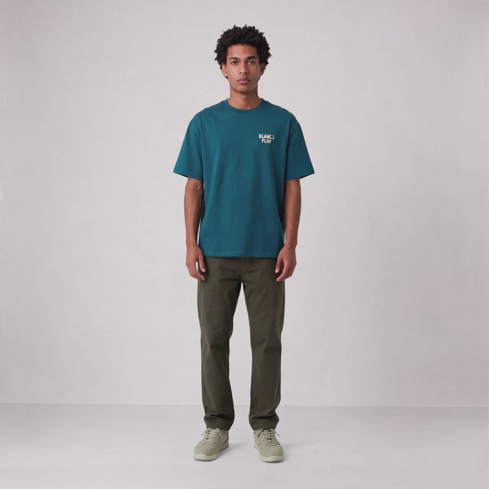 Spice-Up Ya Life SBPLAY Oversized Short-Sleeve Teal T-Shirt